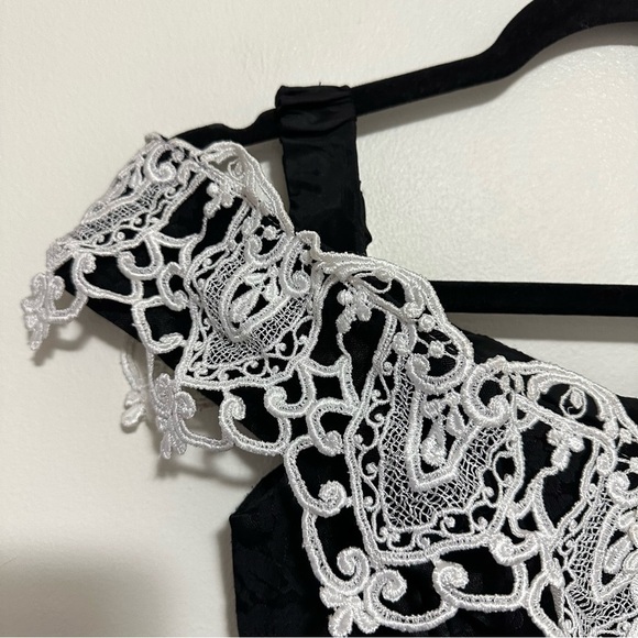 VTG Jessica McClintock Gunne Sax Lace Embroidered Cocktail Dress - Picture 2 of 5